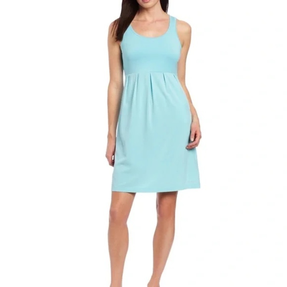 Columbia Women's Aqua Sleeveless A-Line Athleisure Dress Size Medium